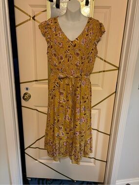 Luxology smocked bodice Dress XL 14